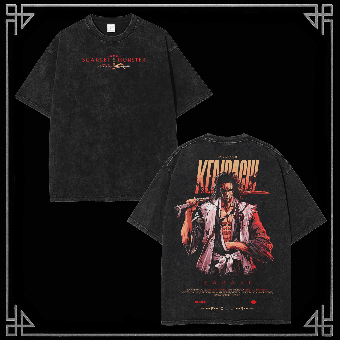 "KENPACHI ZARAKI" Bleach Washed Tee [MMU]
